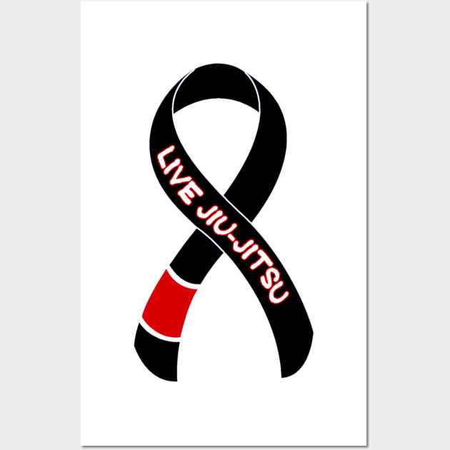 Live Brazilian Jiu jitsu Ribbon Wall Art by  The best hard hat stickers 